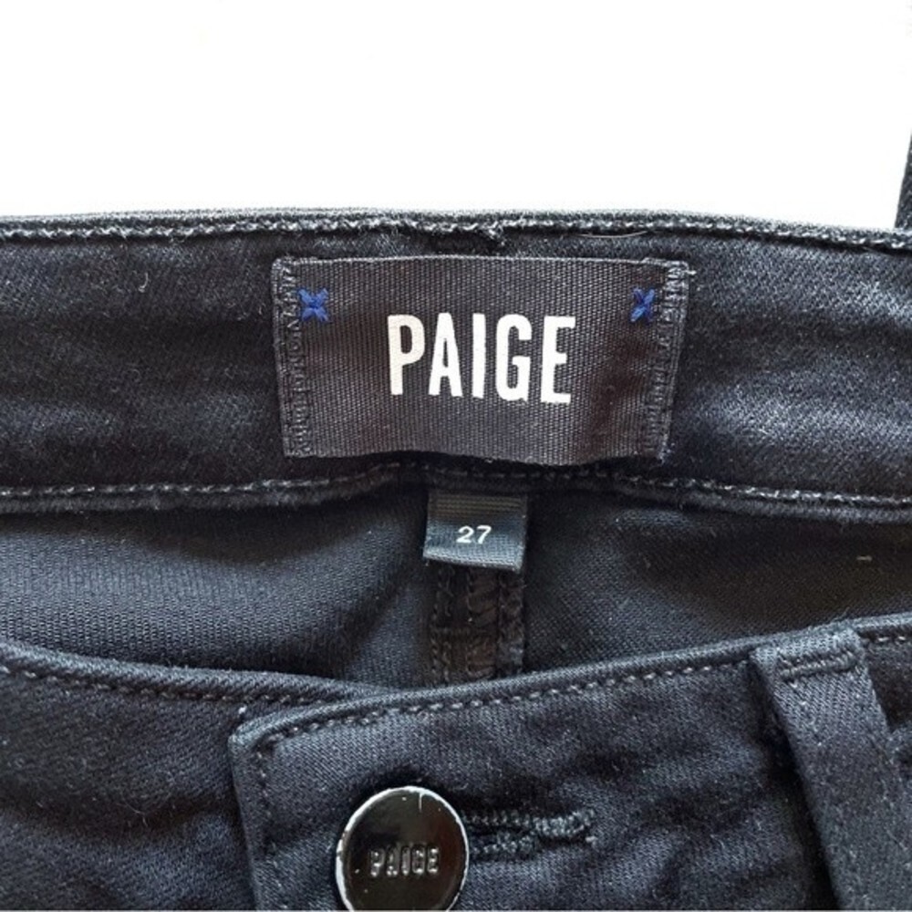 PAIGE | Verdugo Ultra Skinny Jeans Black Shadow EUC 27 - Picture 7 of 9